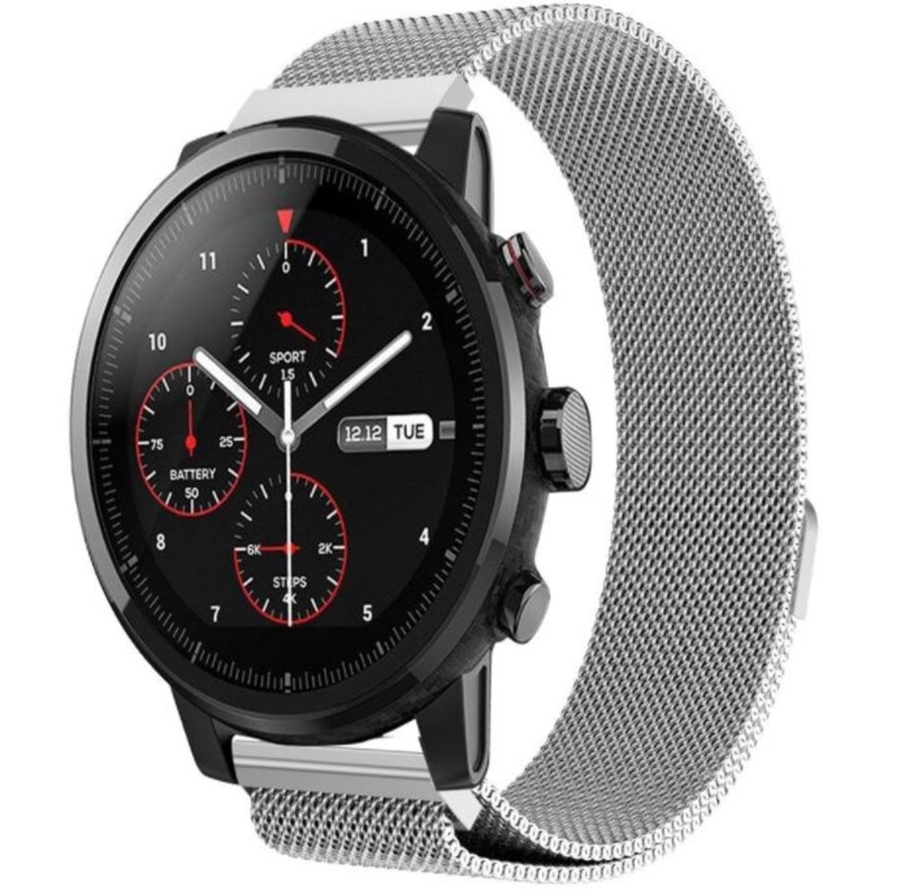 Strap-it Strap-it Bracelet Milanais Xiaomi Amazfit Stratos (argent)