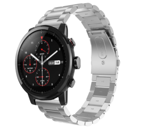 Strap-it Bracelet acier Xiaomi Amazfit Stratos (argent)