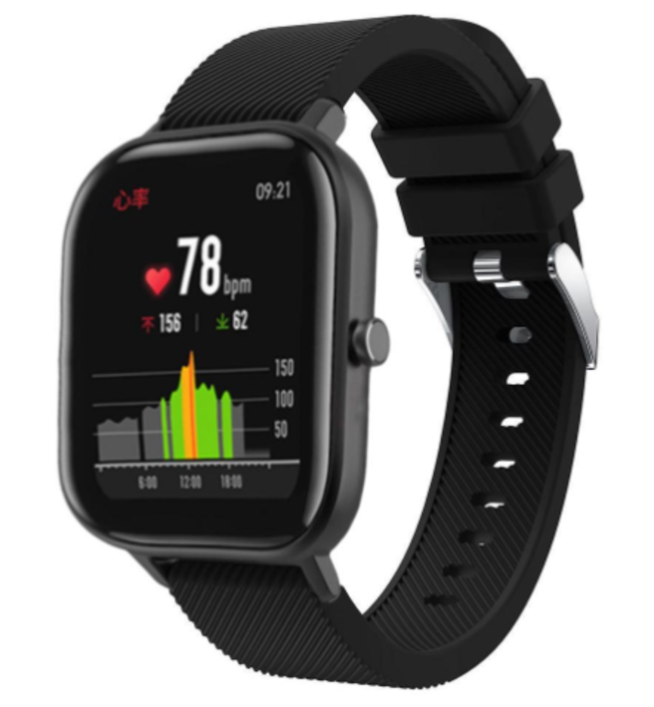 Strap-it Strap-it Bracelet silicone Xiaomi Amazfit GTS (noir)