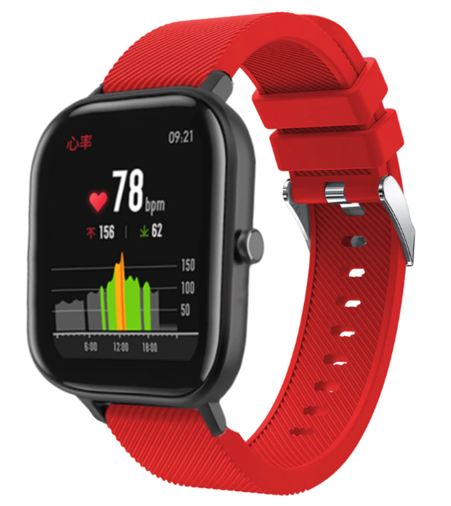 Strap-it Strap-it Bracelet silicone Xiaomi Amazfit GTS (rouge)
