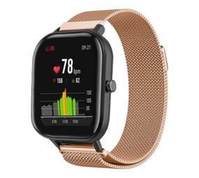 Strap-it Bracelet Milanais Xiaomi Amazfit GTS (or rose)