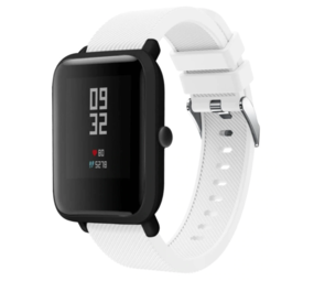 Strap-it Bracelet silicone Xiaomi Amazfit Bip (blanc)