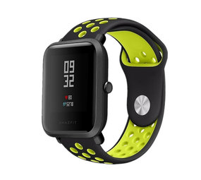 Strap-it Bracelet sport Xiaomi Amazfit Bip (noir/jaune) Strap-it Bracelet sport Xiaomi Amazfit Bip (noir/jaune)
