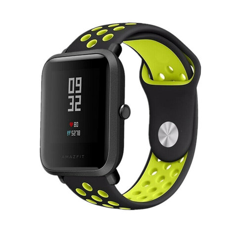 Strap-it Strap-it Bracelet sport Xiaomi Amazfit Bip (noir/jaune)