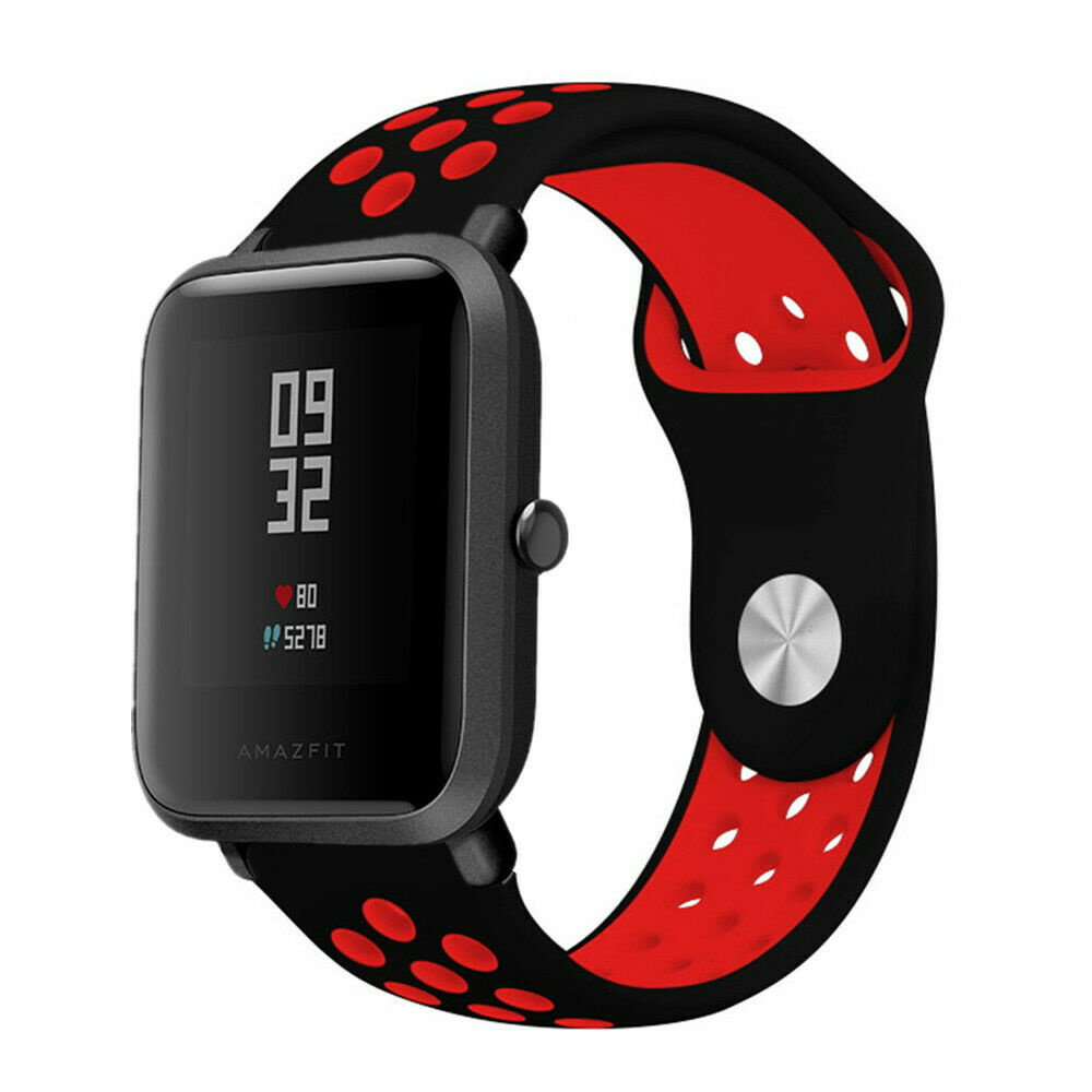 Strap-it Strap-it Bracelet sport Xiaomi Amazfit Bip (noir/rouge) Strap-it Strap-it Bracelet sport Xiaomi Amazfit Bip (noir/rouge)