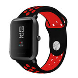 Strap-it Bracelet sport Xiaomi Amazfit Bip (noir/rouge) Strap-it Bracelet sport Xiaomi Amazfit Bip (noir/rouge)