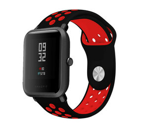 Strap-it Bracelet sport Xiaomi Amazfit Bip (noir/rouge) Strap-it Bracelet sport Xiaomi Amazfit Bip (noir/rouge)