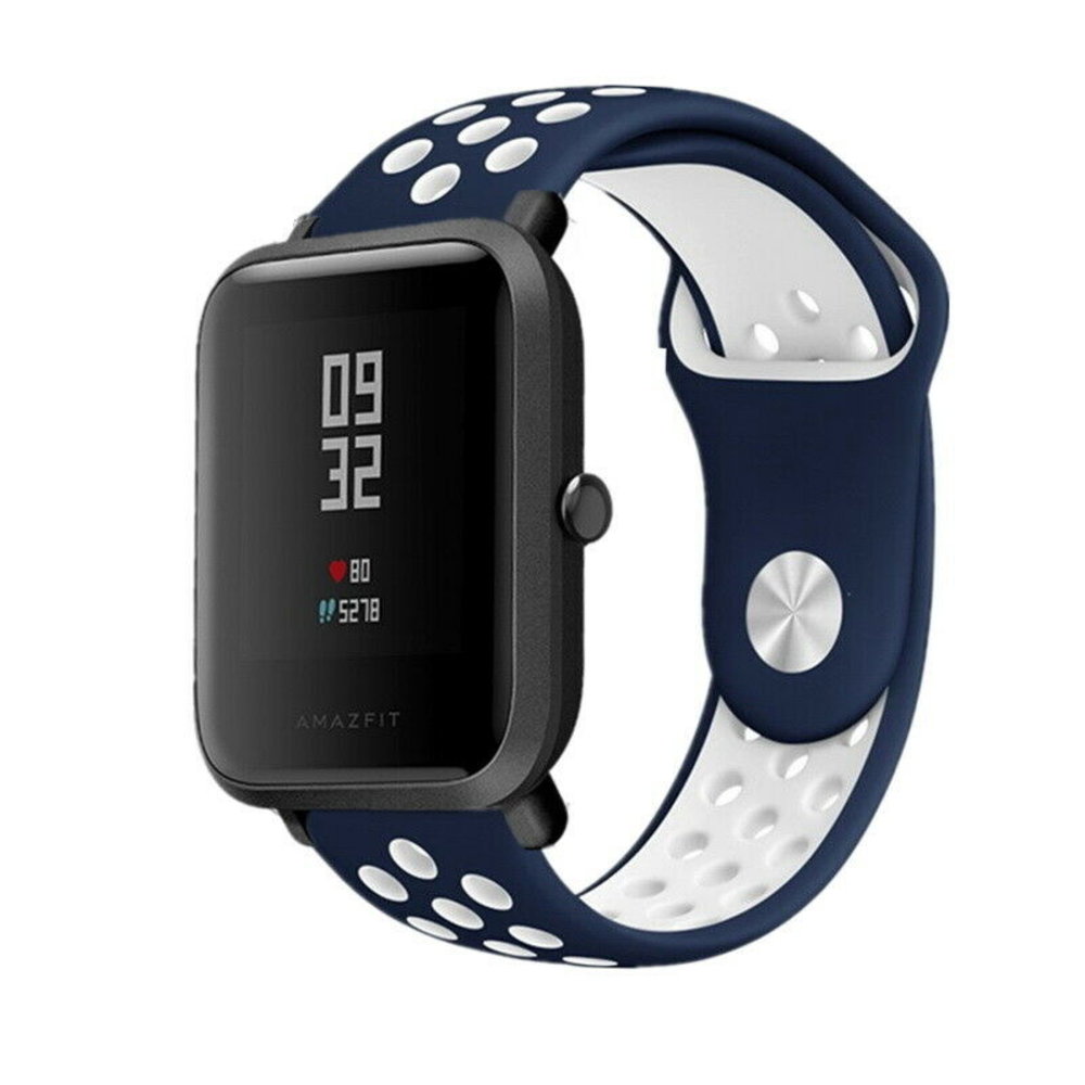 Strap-it Strap-it Bracelet sport Xiaomi Amazfit Bip (bleu/blanc)
