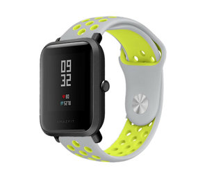 Strap-it Bracelet sport Xiaomi Amazfit Bip (gris/jaune) Strap-it Bracelet sport Xiaomi Amazfit Bip (gris/jaune)