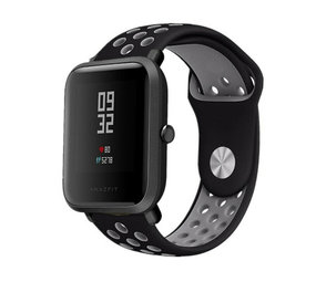 Strap-it Bracelet sport Xiaomi Amazfit Bip (noir/gris) Strap-it Bracelet sport Xiaomi Amazfit Bip (noir/gris)