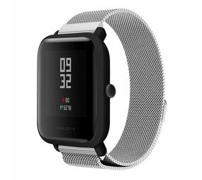 Strap-it Bracelet Milanais Xiaomi Amazfit Bip (argent)