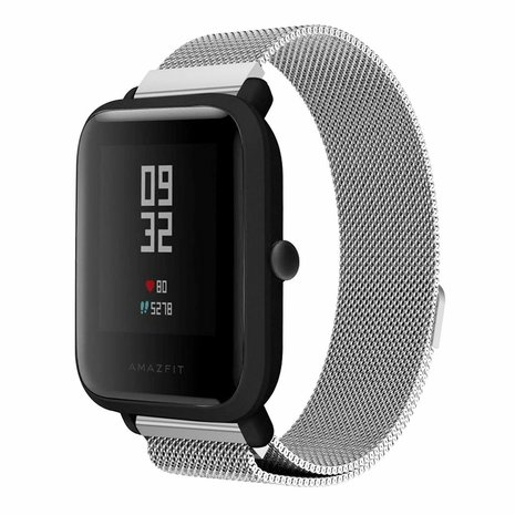 Strap-it Strap-it Bracelet Milanais Xiaomi Amazfit Bip (argent)
