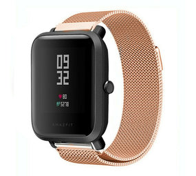 Strap-it Bracelet Milanais Xiaomi Amazfit Bip (or rose)