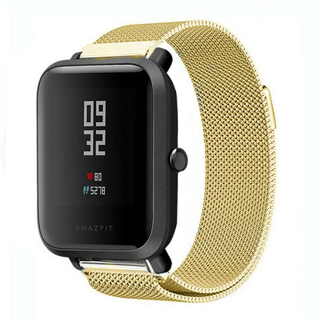 Strap-it Strap-it Bracelet Milanais Xiaomi Amazfit Bip (or)