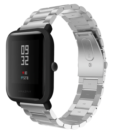 Strap-it Strap-it Bracelet acier Xiaomi Amazfit Bip (argent)