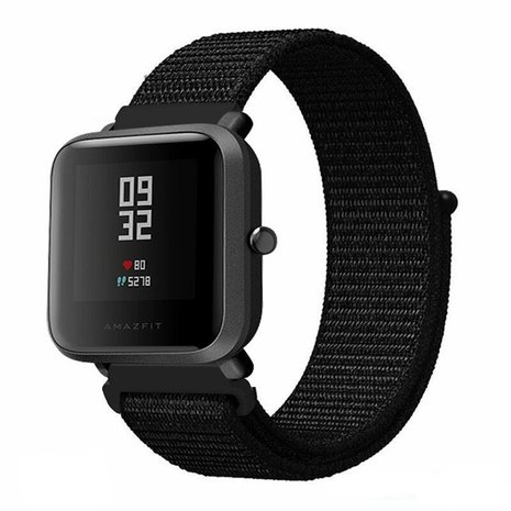 Strap-it Strap-it Bracelet nylon Xiaomi Amazfit Bip (noir)