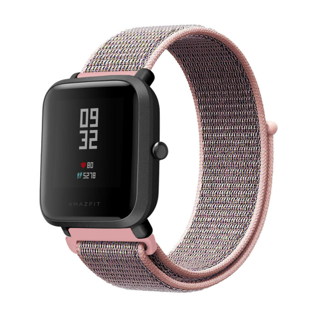 Strap-it Strap-it Bracelet nylon Xiaomi Amazfit Bip (rose sable)