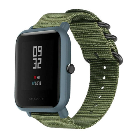 Strap-it Strap-it Bracelet nylon boucle Xiaomi Amazfit Bip (vert)