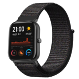 Strap-it Bracelet nylon Xiaomi Amazfit GTS (noir)