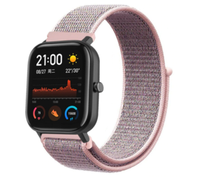 Strap-it Bracelet nylon Xiaomi Amazfit GTS (rose sable)