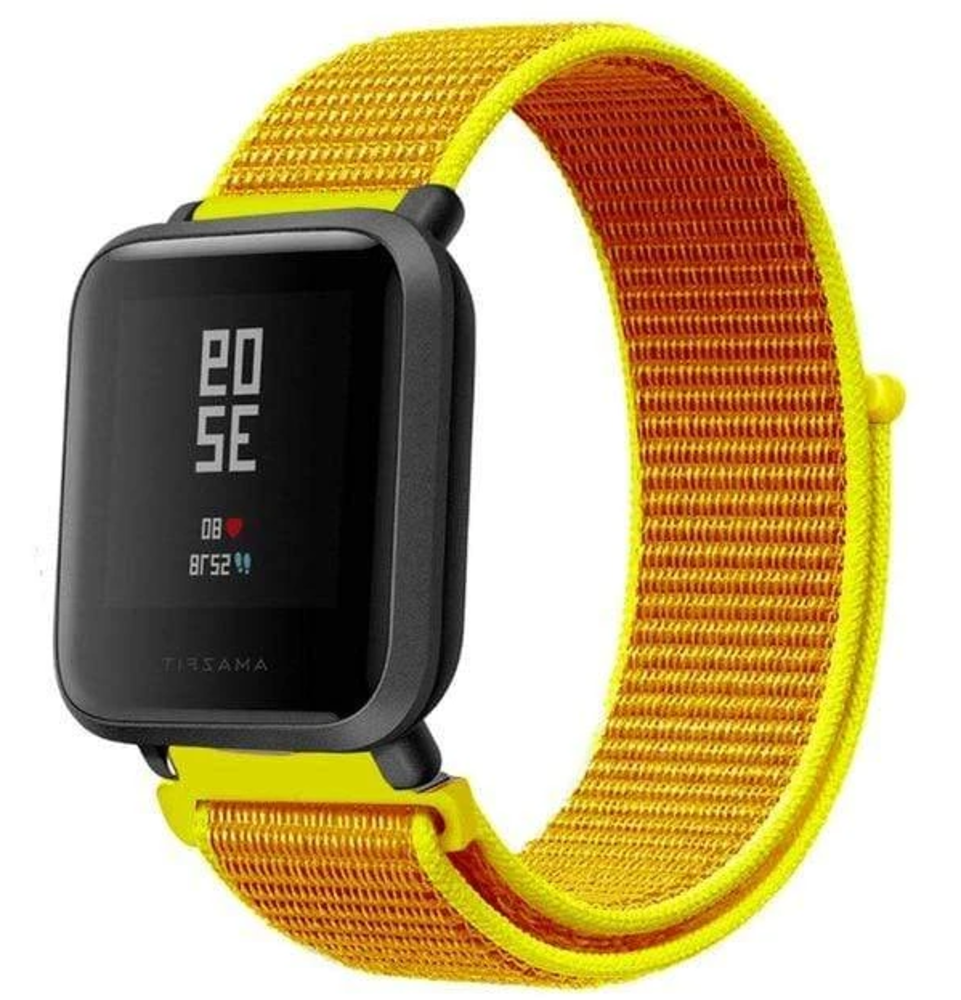Strap-it Strap-it Bracelet nylon Xiaomi Amazfit Bip (jaune clair)