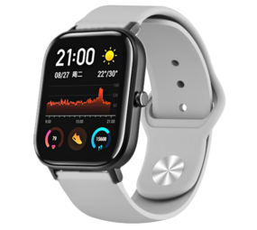 Strap-it Bracelet sport Xiaomi Amazfit GTS (gris)