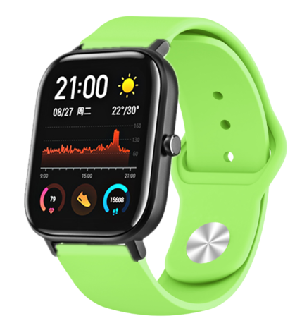 Strap-it Strap-it Bracelet sport Xiaomi Amazfit GTS (vert clair)