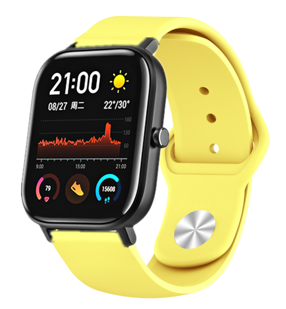 Strap-it Strap-it Bracelet sport Xiaomi Amazfit GTS (jaune) Strap-it Strap-it Bracelet sport Xiaomi Amazfit GTS (jaune)