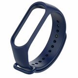 Strap-it Bracelet silicone Xiaomi Mi Band 3 / 4 (bleu foncé)