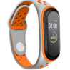Strap-it Strap-it Bracelet sport Xiaomi Mi band 3/4 (gris/orange) Strap-it Strap-it Bracelet sport Xiaomi Mi band 3/4 (gris/orange)