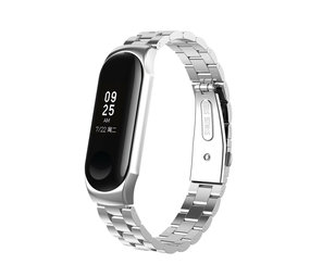 Strap-it Bracelet acier Xiaomi Mi Band 3/4 (argent)