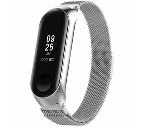 Strap-it Bracelet Milanais Xiaomi Mi Band 3 / 4 (argent)