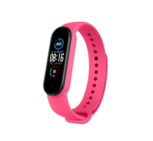 Strap-it Strap-it Bracelet  silicone Xiaomi Mi Band 5 (rose vif)