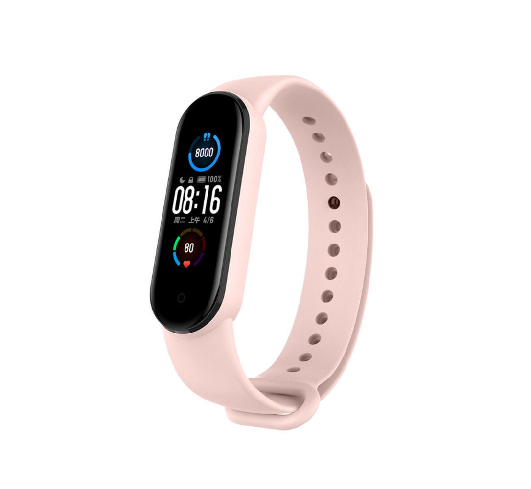 Strap-it Strap-it Bracelet silicone Xiaomi Mi Band 5 (rose clair)