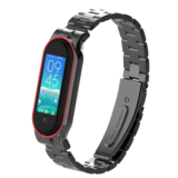 Strap-it Bracelet acier Xiaomi Mi Band 5 (noir)