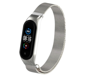 Strap-it Bracelet Milanais Xiaomi Mi Band 5 (argent)