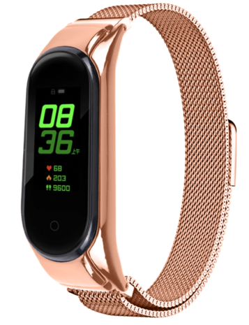 Strap-it Strap-it Bracelet Milanais Xiaomi Mi Band 5 (or rose)