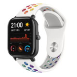 Strap-it Bracelet sport Xiaomi Amazfit GTS (blanc et multicolore)