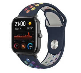 Strap-it Bracelet sport Xiaomi Amazfit GTS (bleu foncé et multicolore)