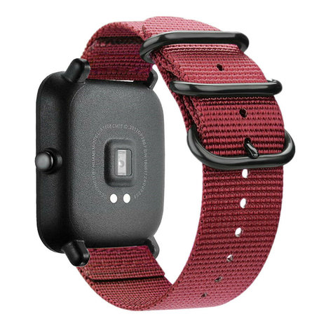 Strap-it Strap-it Bracelet nylon boucle Xiaomi Amazfit Bip (rouge)