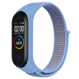 Strap-it Bracelet nylon Xiaomi Mi Band 5 (bleu clair)