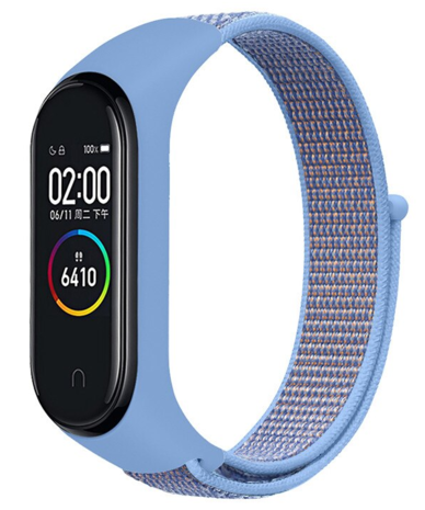 Strap-it Strap-it Bracelet nylon Xiaomi Mi Band 5 (bleu clair)