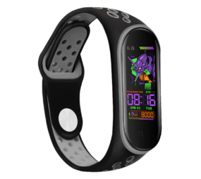 Strap-it Bracelet sport Xiaomi Mi band 5 (noir/gris)