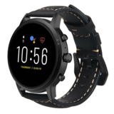 Strap-it Bracelet  cuir Fossil Gen 5 (noir)