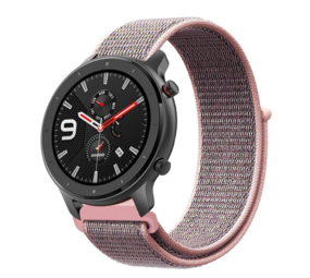 Strap-it Bracelet nylon Xiaomi Amazfit GTR (sable rose)