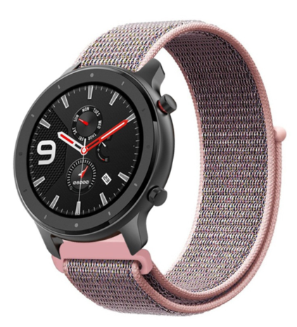 Strap-it Strap-it Bracelet nylon Xiaomi Amazfit GTR (sable rose) Strap-it Strap-it Bracelet nylon Xiaomi Amazfit GTR (sable rose)