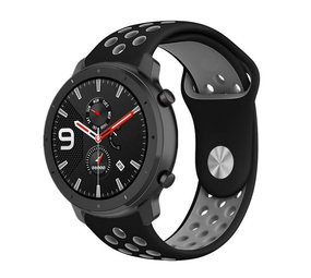 Strap-it Bracelet sport Xiaomi Amazfit GTR (noir/gris)