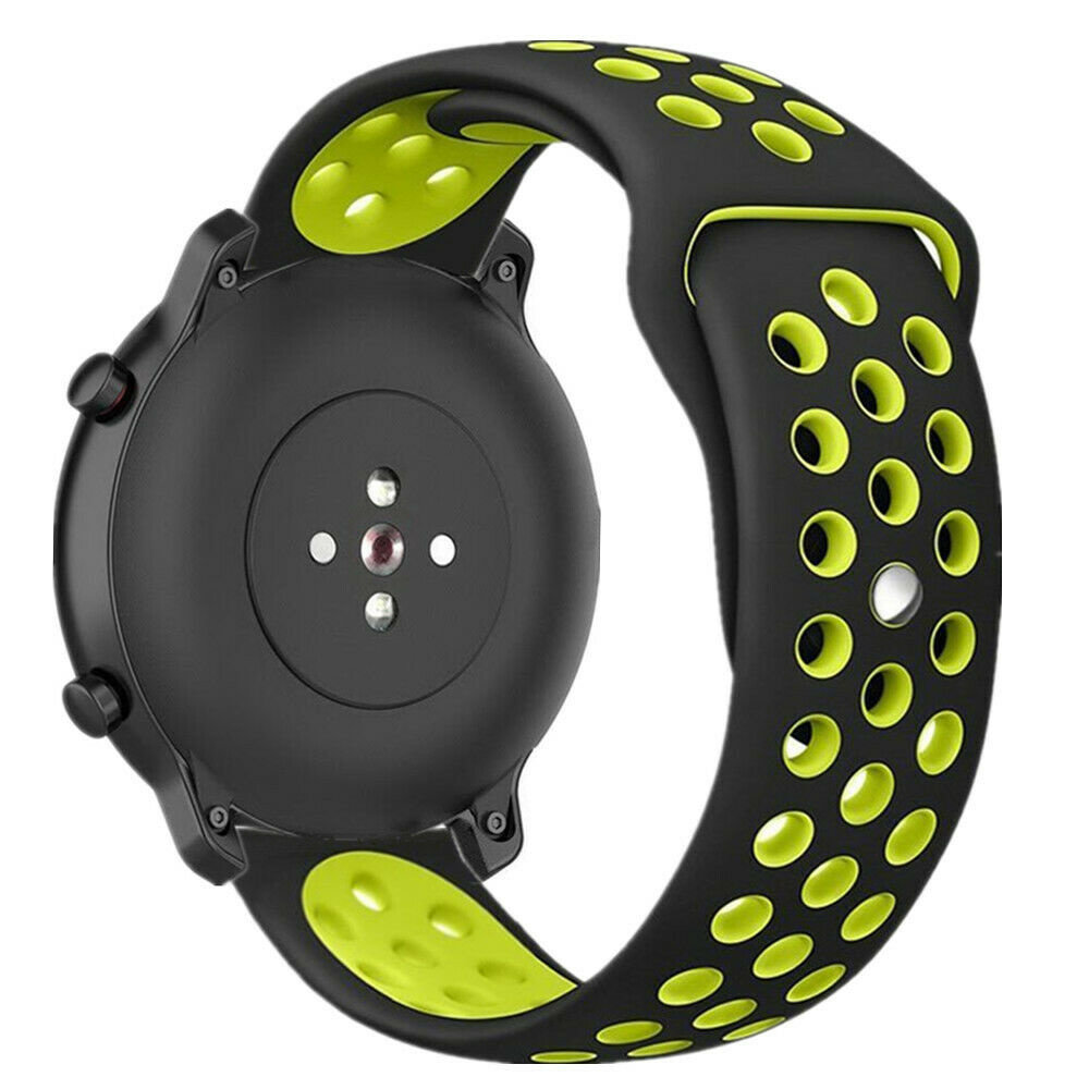 Strap-it Strap-it Bracelet sport Xiaomi Amazfit GTR (noir/jaune)
