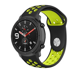 Strap-it Bracelet sport Xiaomi Amazfit GTR (noir/jaune)