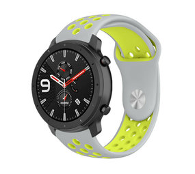 Strap-it Bracelet sport Xiaomi Amazfit GTR (gris/jaune)